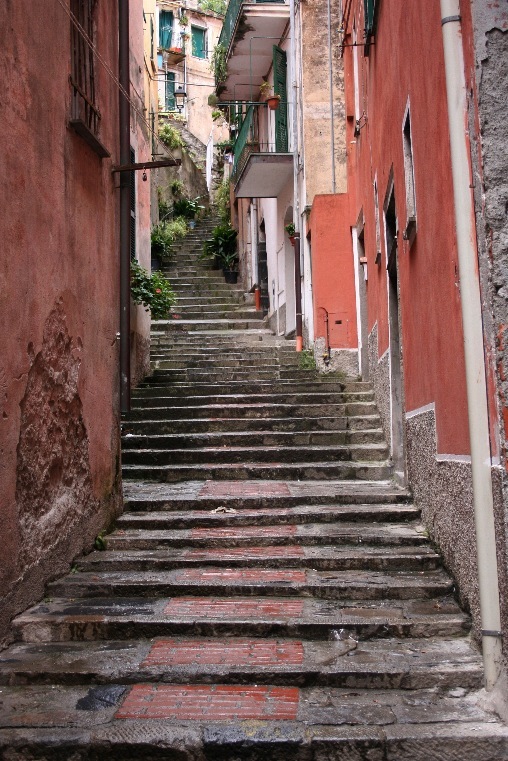 Monterosso is lined with stone footpaths and stairways
