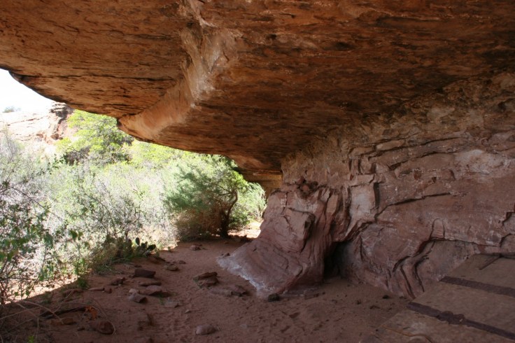 Shelter provided under eroded rock formation