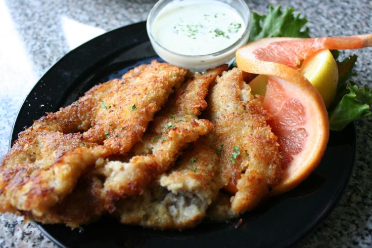 Fried razor clams