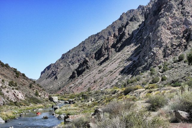 The Rio Grande is a lazy river in New Mexico
