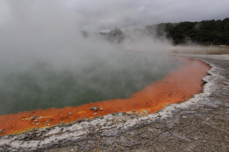 Champagne Pool not only bubbles but is edged with a bright orange ring