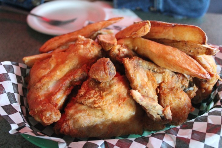 Marco Polo's f ried chicken with jo-jos.