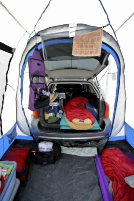 The attached tent extends the living space