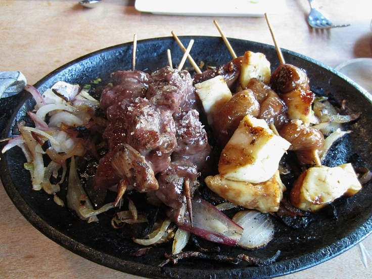 Anderson lamb and haloumi cheese kabobs