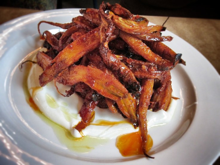 Roasted carrot & fennel salad, harissa & yogurt
