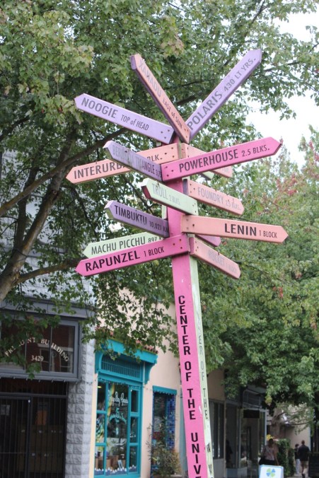 Center of the Universe sign