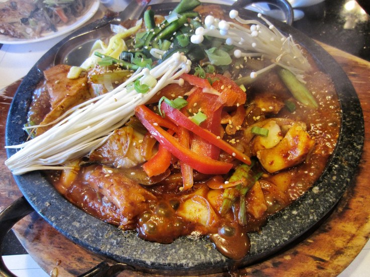 Braised black cod casserole (eun dae goo jorim)