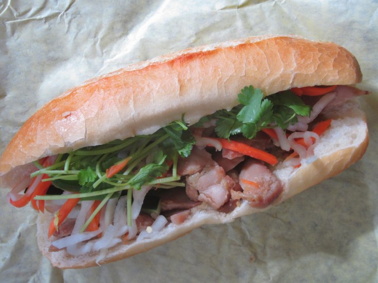 Grilled chicken banh mi