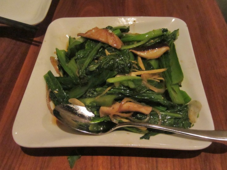 Mustard Greens and Roasted Shiitake Mushrooms