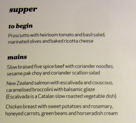 supper menu