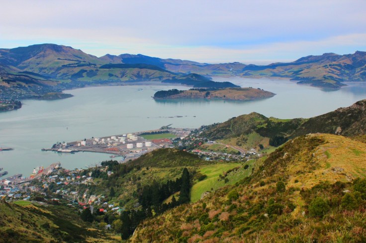 Lyttelton Harbour as seen from the top of the gondola attraction