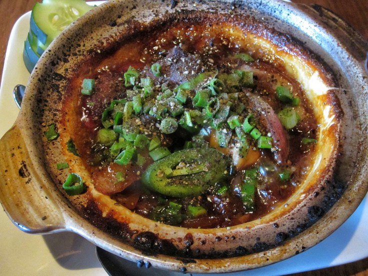 Caramelized Idaho catfish claypot