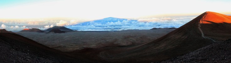 Shadow of Mauna Kea on cloud cover from the summit