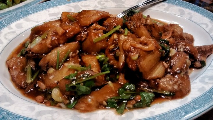 Eggplant Pan-Fried with Dried Baby Shrimp in Brown Sauce 