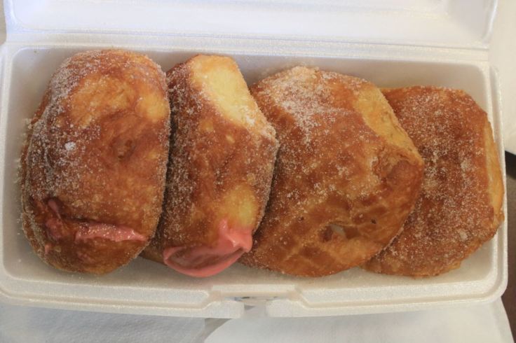 Haupia and mango malasadas