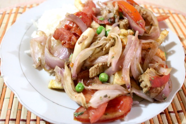 Pollo saltado, home stay, Chinchero