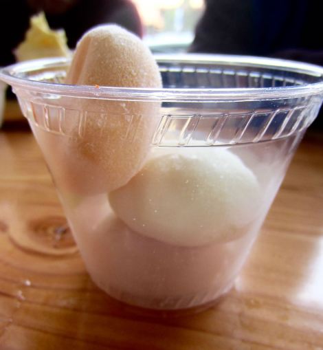 Bubbies passionfruit, lychee and guava mochi ice creams